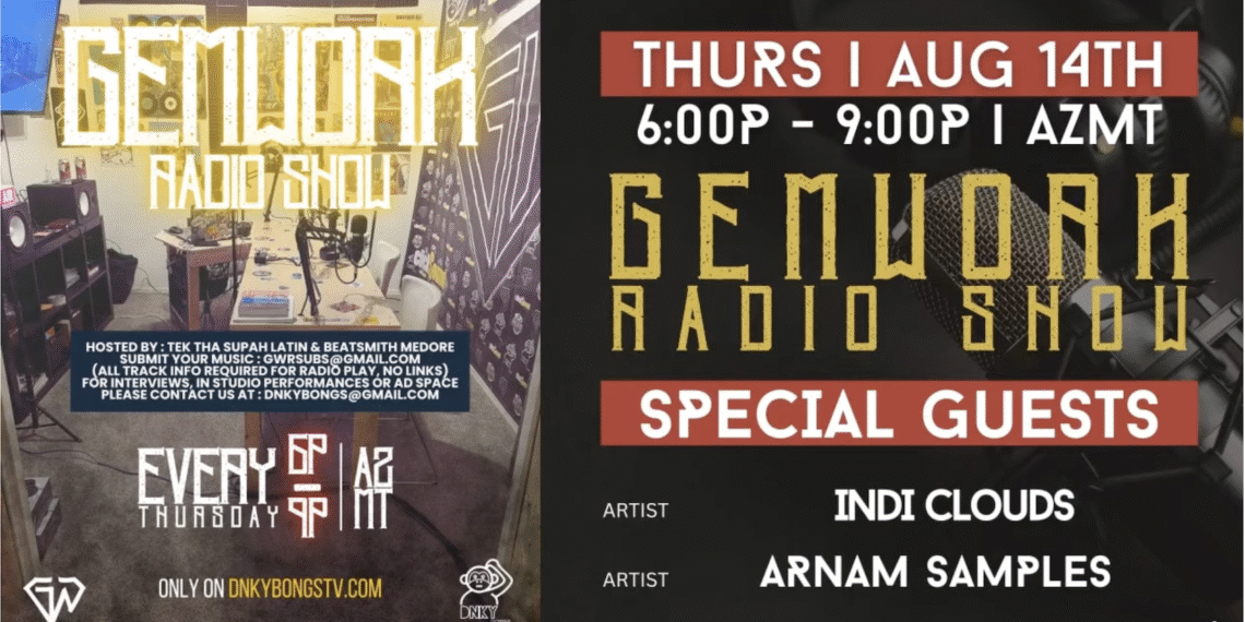 🎙️ GEMWORK RADIO EP 81425 — INDI CLOUDS • ARNAM SAMPLES • SPECIAL GUEST!!!